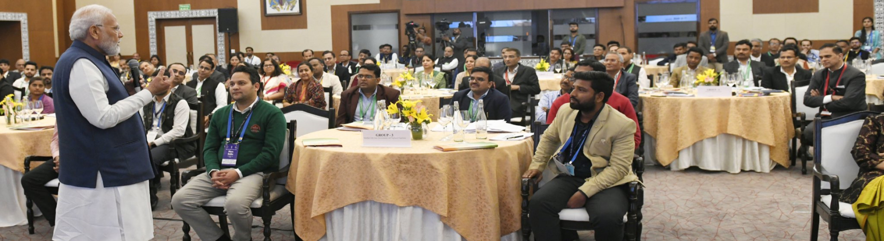 Honorable Prime Minister interacting with officers of Ministry of Personnel, Public Grievances and Pensions during the Chintan Shivir organized by DoPT on 17-18 February, 2023
