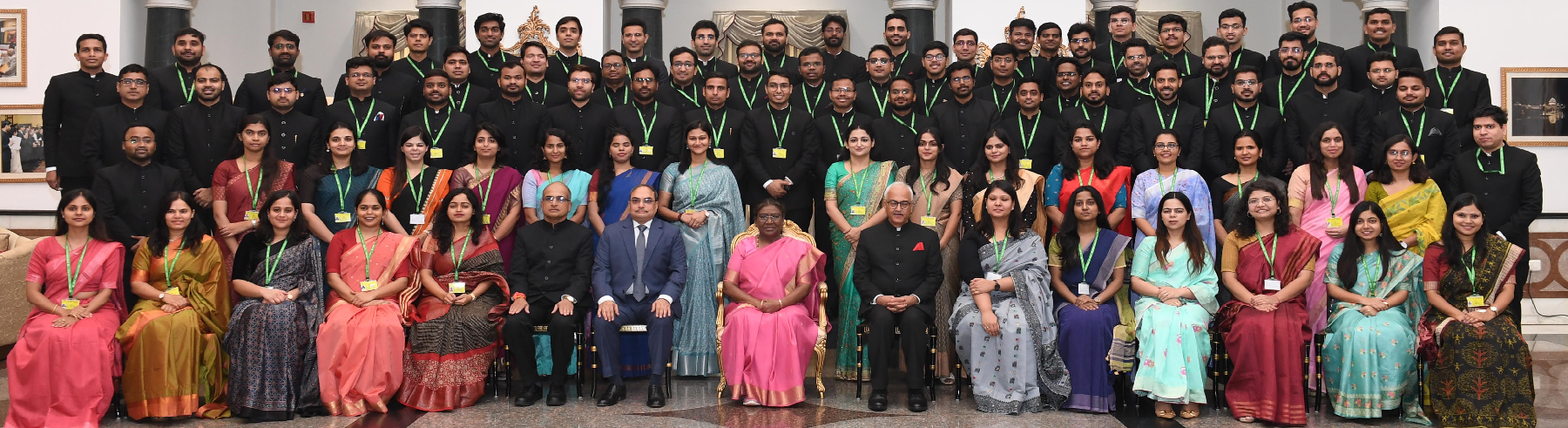 A group of IAS officers of the 2022 batch, currently posted as Assistant Secretaries in various Union Ministries and Departments, called on the President of India, Smt Droupadi Murmu at Rashtrapati Bhavan Cultural Centre on July 1, 2024.