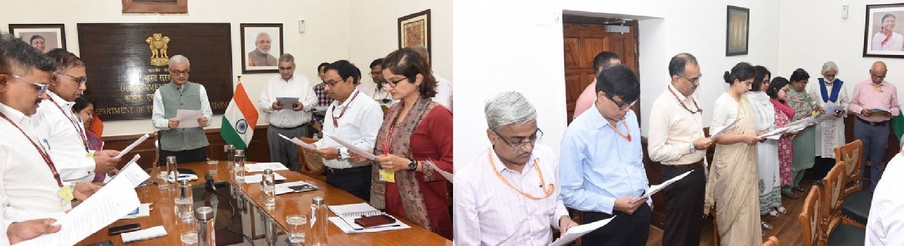 Dr. Vivek Joshi, Secretary (P) administered the Swachhata Pledge to employees of DoPT during Swachhata Hi Sewa campaign.